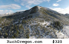 Snow on Squires Peak from Ruch, Oregon  by kennygadams